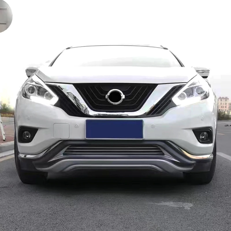 For Nissan Murano Front Bumper Lip Body Kit Spoiler Diffuser Deflector 2015-2023 High Quality Sports Modification Accessory