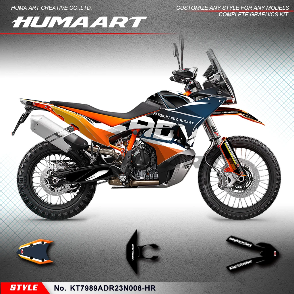 

Графический комплект huпера, клейкие наклейки для KTM 790 890 Adventure R ADV 2023 2024, KT7989ADR23N008-HR