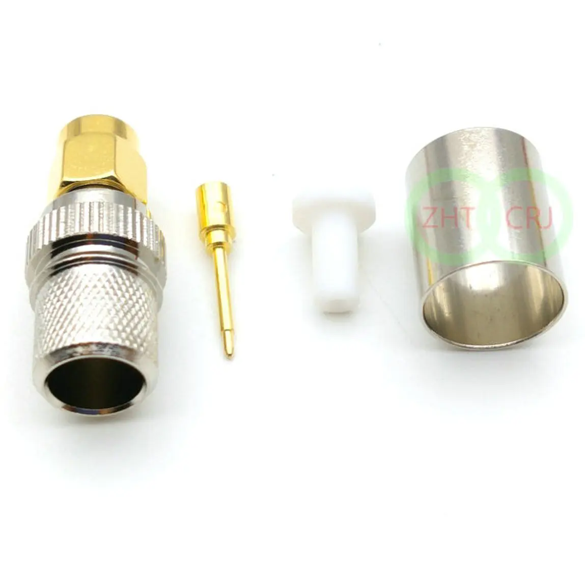 

100pcs copper SMA Male Plug Crimp Connector RG8 RG165 RG213 LMR400 Cable RF Adapter