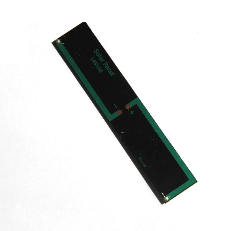 BUHESHUI 0,5 Вт 2,5 В 500 мА поликристаллическая солнечная панель солнечное зарядное устройство для 1,5 В-2 В батарейная система освещения 145*28 мм 10 шт.