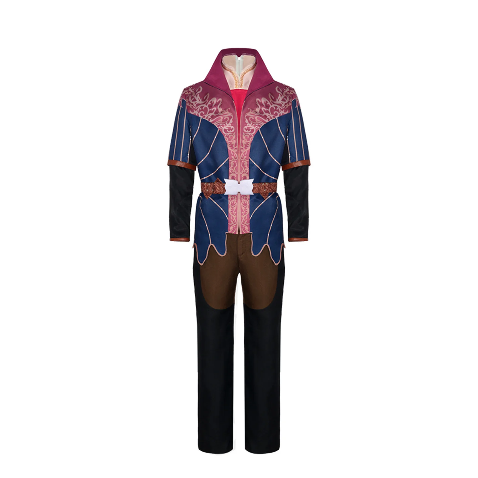 

Astarion Ancunin Cosplay Costume Game Men Uniform Medieval Palace Shirt Jacket with Belt Halloween Outfit Set