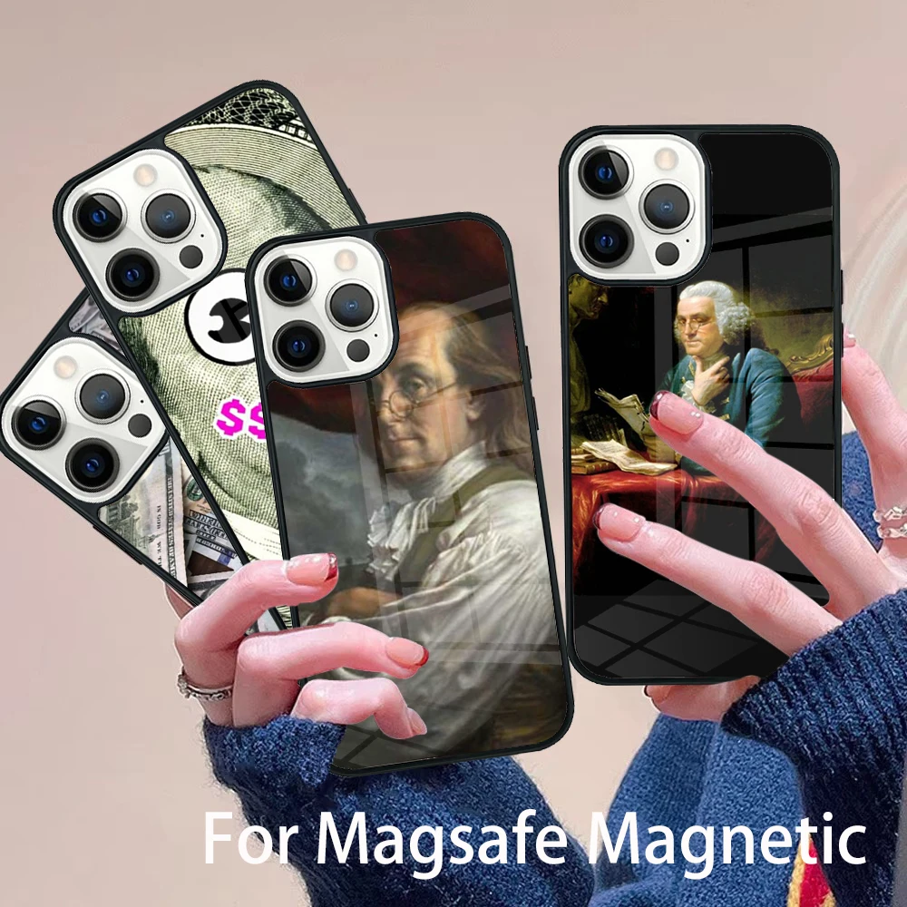 

Benjamins Phone Case Magesafe Magnetic Wireless Charge Cover For IPhone 16 11 12 13 14 15 Pro Max Plus Mini