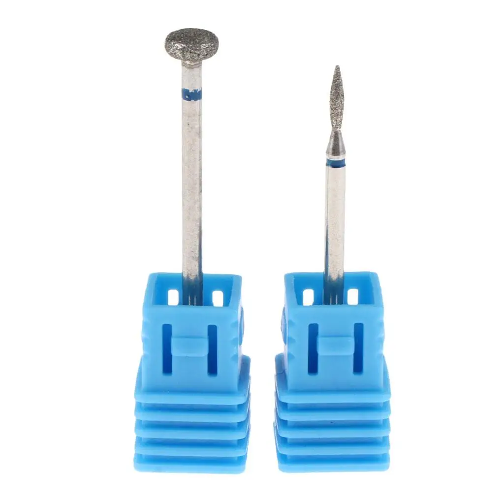 2 Styles Diamond Ball Heads Nails Drill Bit Tips Grinding Tools