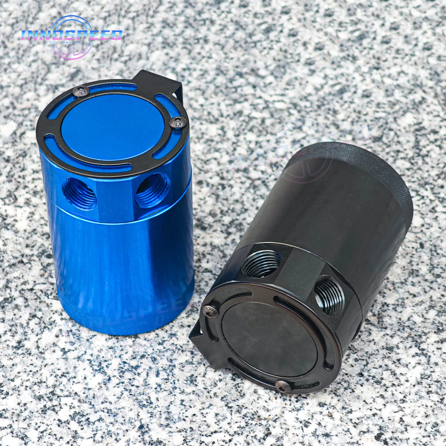 علبة سباق عالمية مكونة من 3 منافذ للزيت باللون الأسود/الأزرق #4