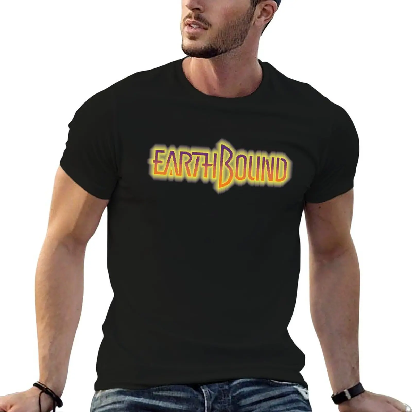 

Earthbound Title Pixel Earthbound T-Shirt man t shirt designer t shirts for man cotton soft T-Shirt