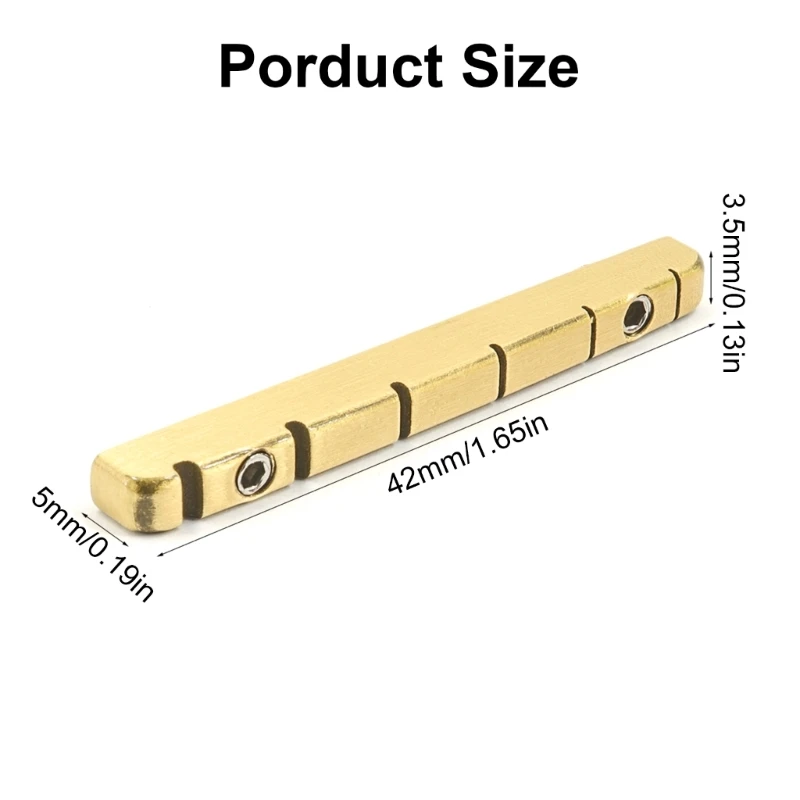 Porca ponte bronze para guitarra elétrica, substituição sinos ajustáveis, porca latão 69hd