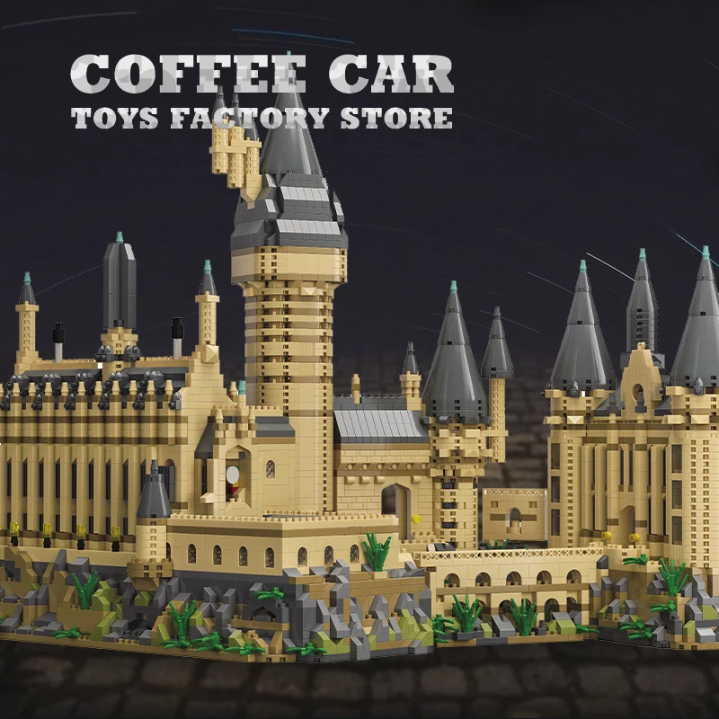 Creative Medieval Castle Diamond MOC Blocks Magic Theme School Building Mini Bricks Set Plastic Model Children Toys Adult Gifts