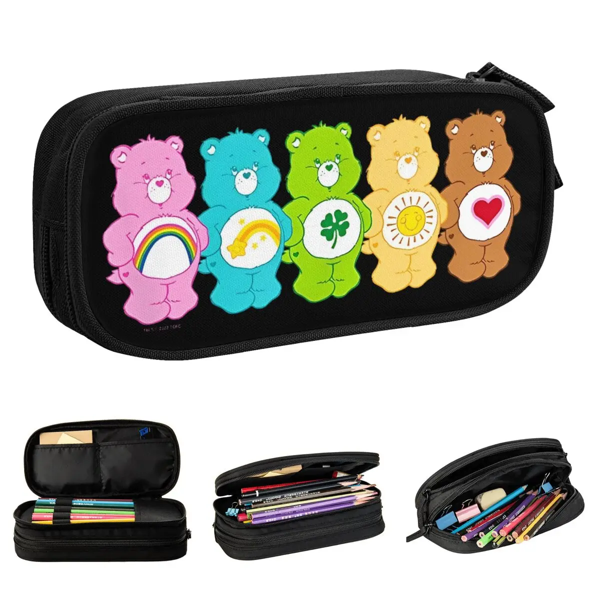 Care Bears Rainbow Bears Group Line Up Pencil Case Classic Pen Box Bag Student Big Capacity Students School Gifts Pencil Box