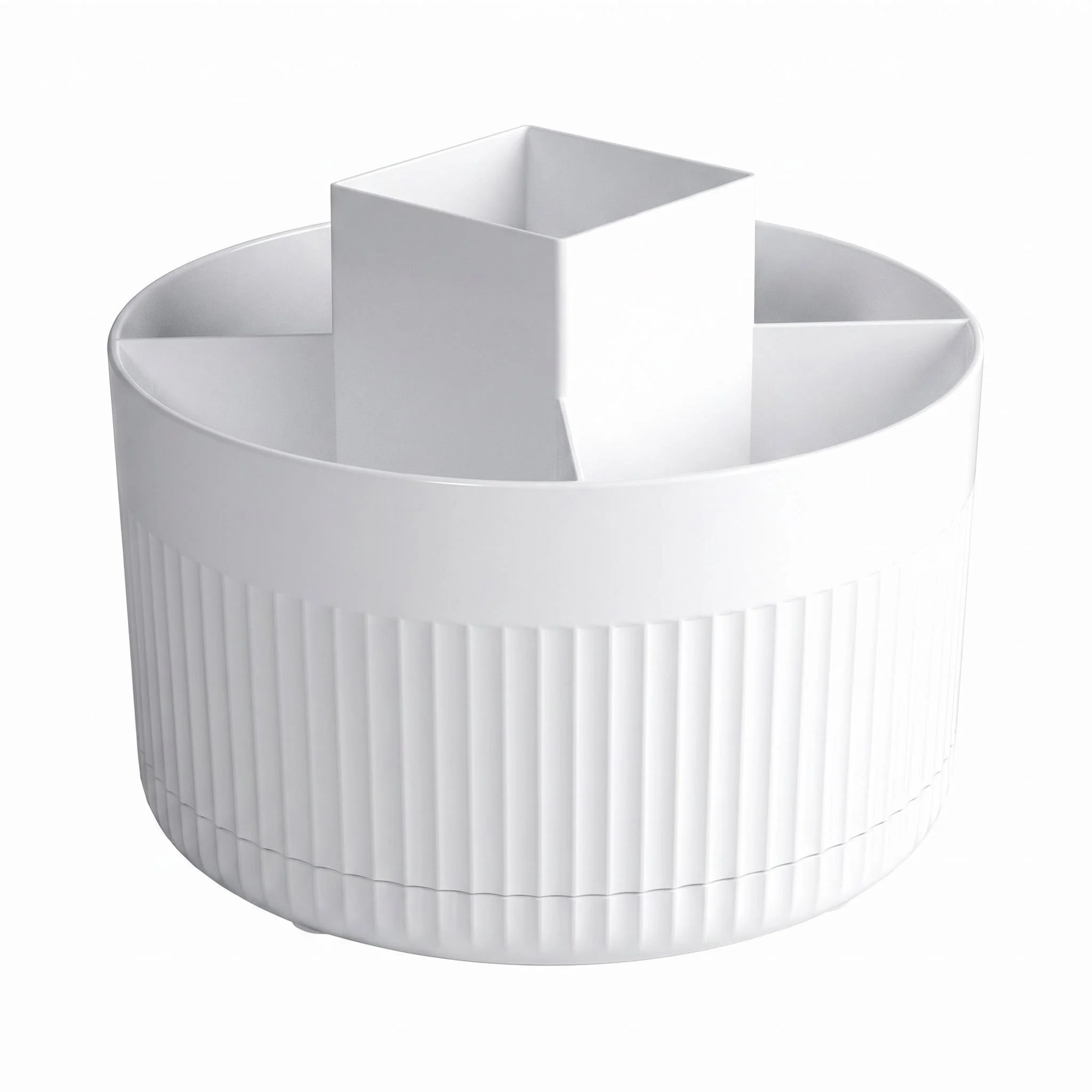 360 Rotating Plastic Desk Pen Organizer with 5 Slots, Dual-Purpose Art Supply Pencil Cup for Office, School, Home view 6