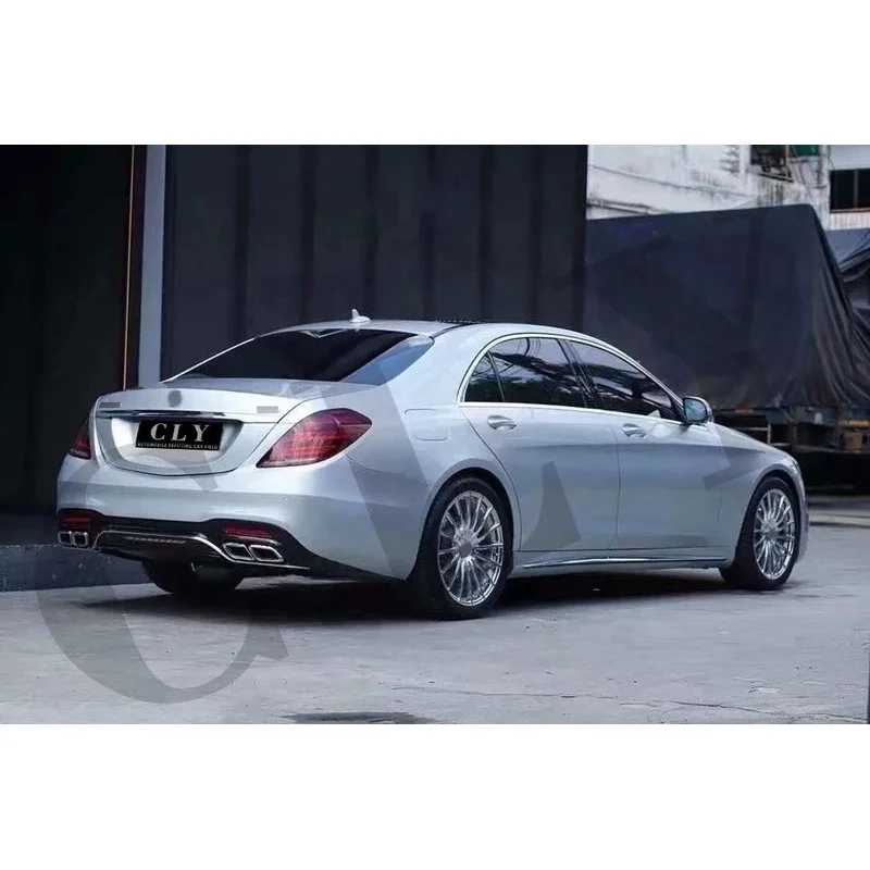 مصدات السيارة لـ W222 S-Class Facelift S63/S65 - المصدات الأمامية/الخلفية، الشبكات، الناشر، الأنابيب، الأضواء - عرض محدود #4