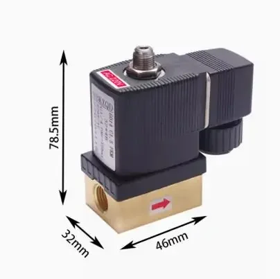 Baode 6014 C2.0mm Two position Three way Direct Acting (length 32 * width 46) Pneumatic Air Compressor Electromagnetic Valve