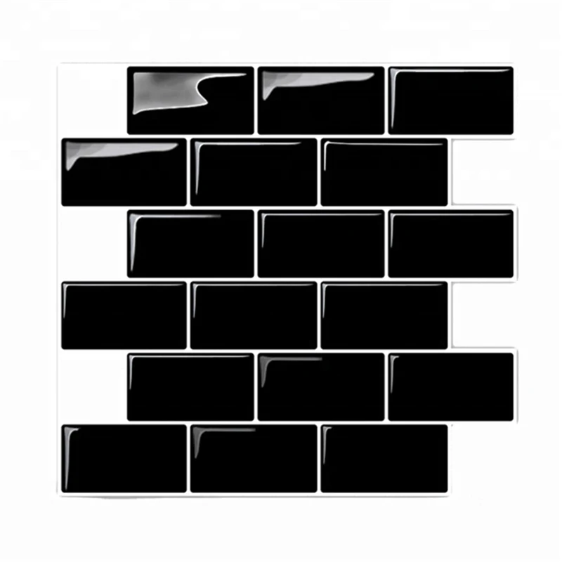 A67K-3D Wandaufkleber, Ziegeltapete, Fliesen für Küche, Badezimmer, Backsplash, Aunty-Tile, Heimdekoration, 30 x 30 cm