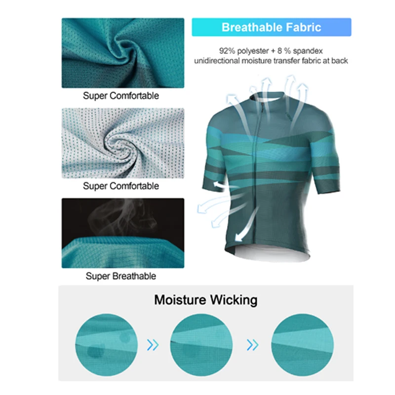 INBIKE Summer Men\'s Cycling Jersey Breathable Road Cycling Jersey Short Sleeve Mountain Bike Cycling Jersey with Three Pockets