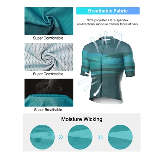Imagen 2 del producto INBIKE-Camiseta de ciclismo para hombre, transpirable, de manga corta, para ciclismo de montaña, con tres bolsillos, verano