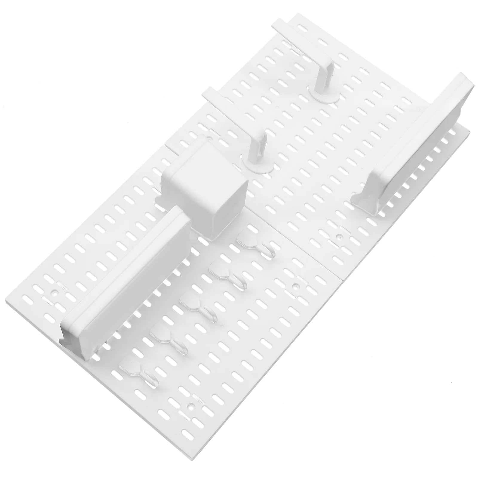 1 Set Pegboard Combination Kit Plastic Pegboard Wall Mount Organizer with Hooks and Shelves wall organizer