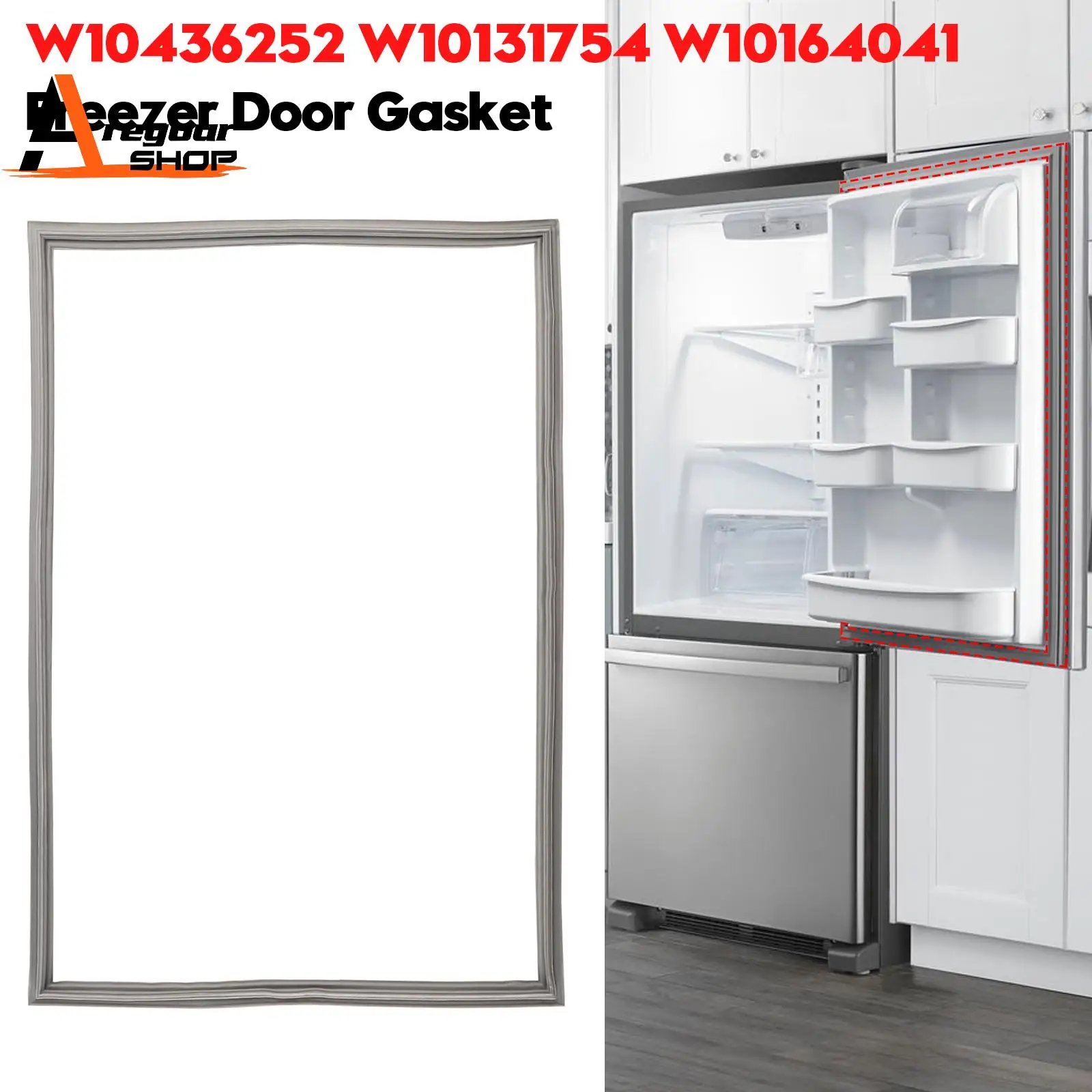 

DA97-12522J Прокладка дверцы морозильной камеры для холодильника Samsung AP 5623489 PS 4176607