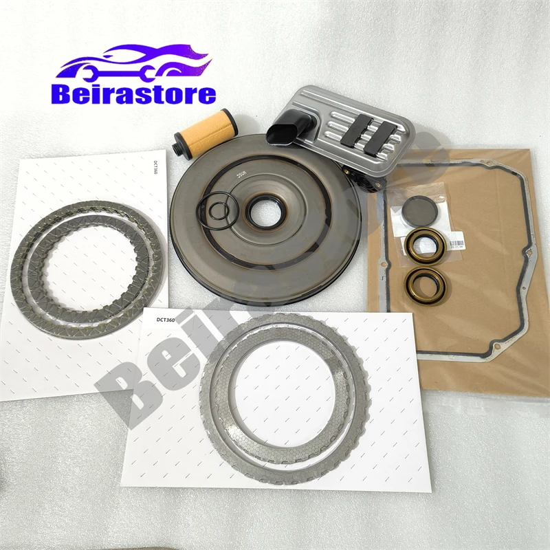New DCT360 6DCT360 Transmission Overhaul Repair Kit Clutch Cover Oil Seal Filter Friction Kit Steel Kit For Zotye T600 T700 T800