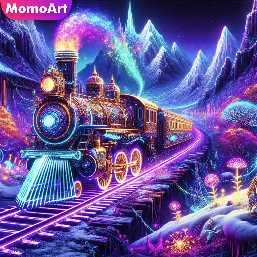 

Momoart Bear Алмазная мозаика животное полная круглая алмазная живопись лунная вышивка Новое поступление ручная работа хобби