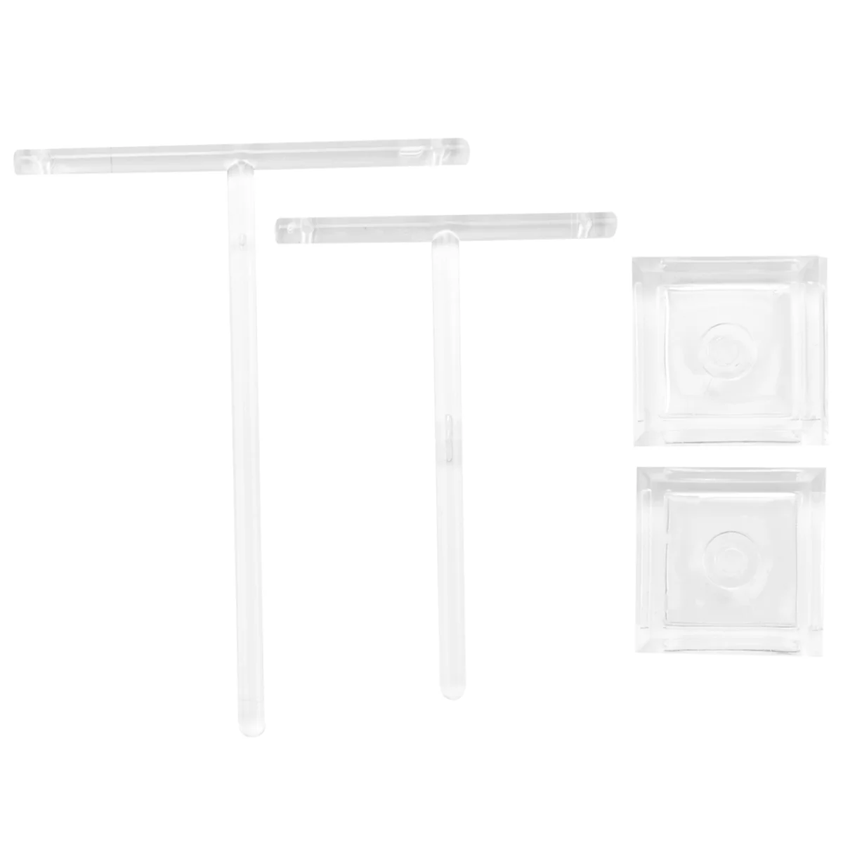 AOA-2Pcs أصحاب القرط الاكريليك T-بار عرض المجوهرات حامل شجرة قلادة أقراط حامل سوار #5