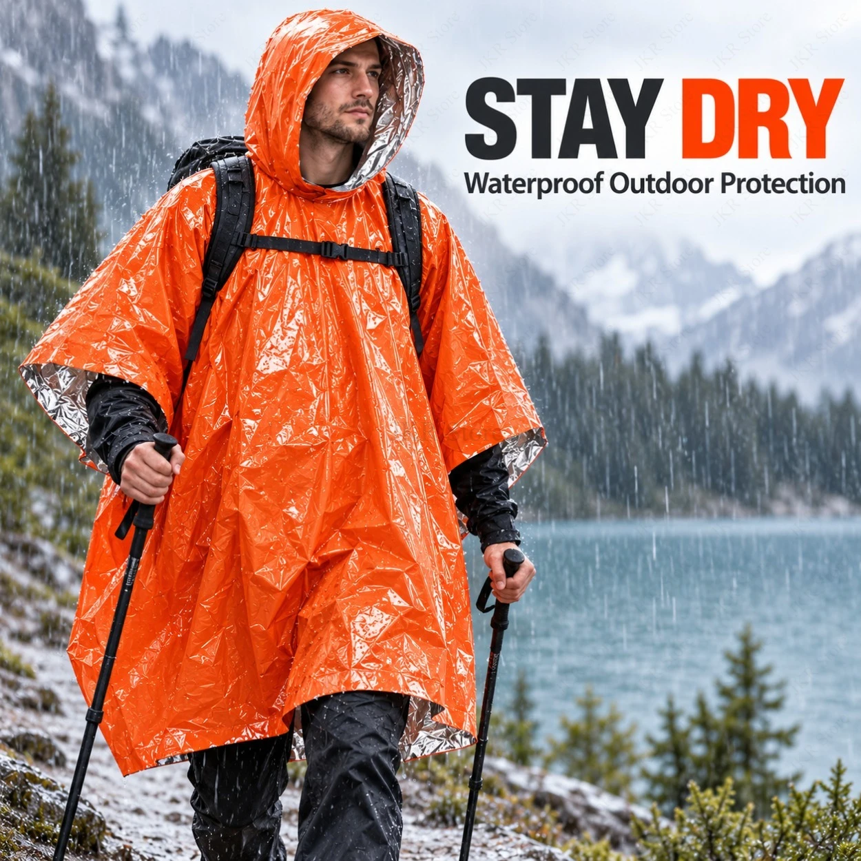 Emergency Poncho Rain - Poncho de Chuva de Emergência, Manta