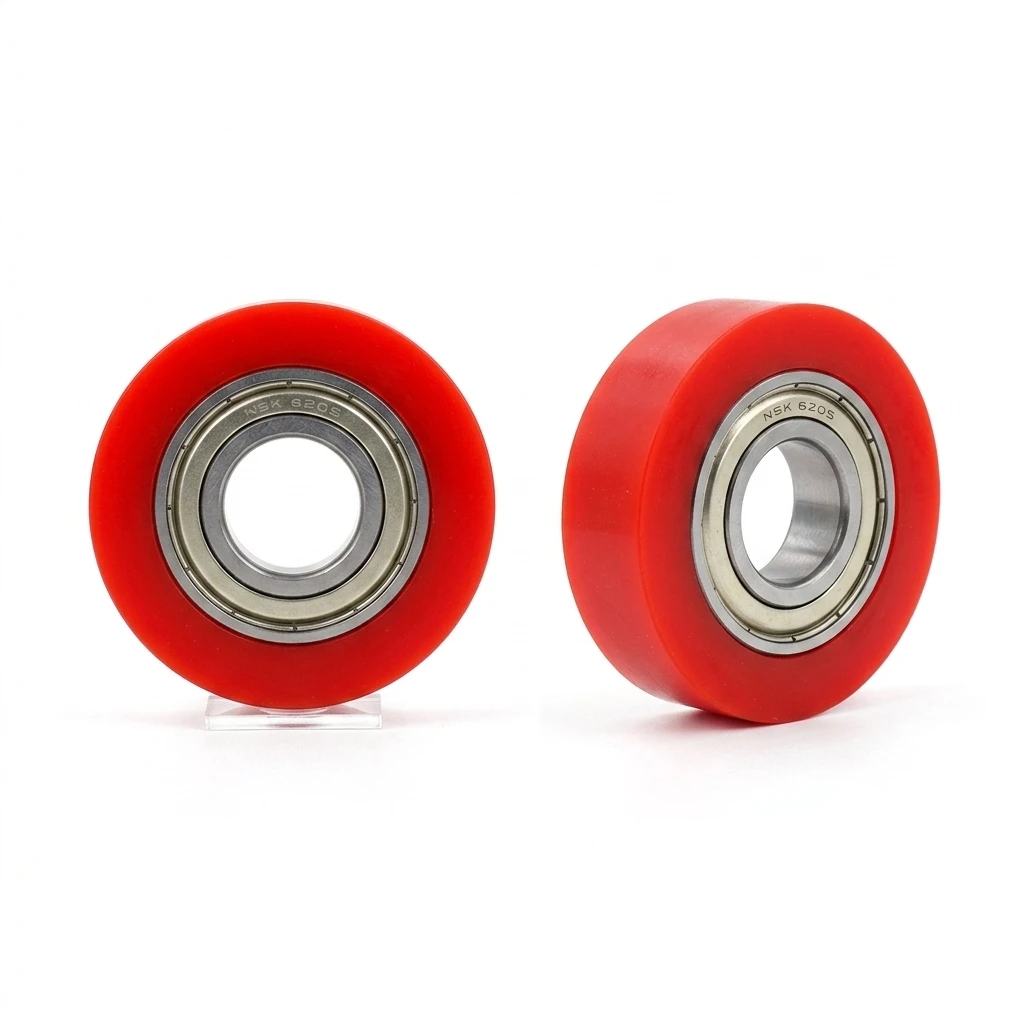 Polyurethane rubber clad wheel rubber clad bearing custom DIY guide wheel bearing rubber wheel for doors and windows