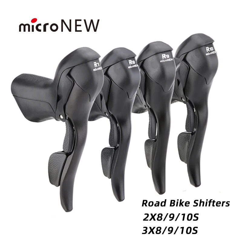 

microNEW Road Bike Shifters 3x7 3x8 3x9 3x10 Speed Brake Lever Bicycle 2x7 2x8 2x9 2x10 Speed Derailleur