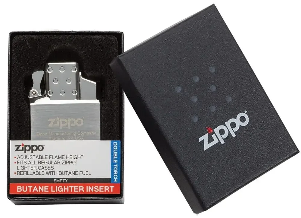 Zippo Double Arc Lighter Insert(USB Rechargeable), Jet Flame Double / Single Torch Butane Lighter Insert (Unfilled) in case