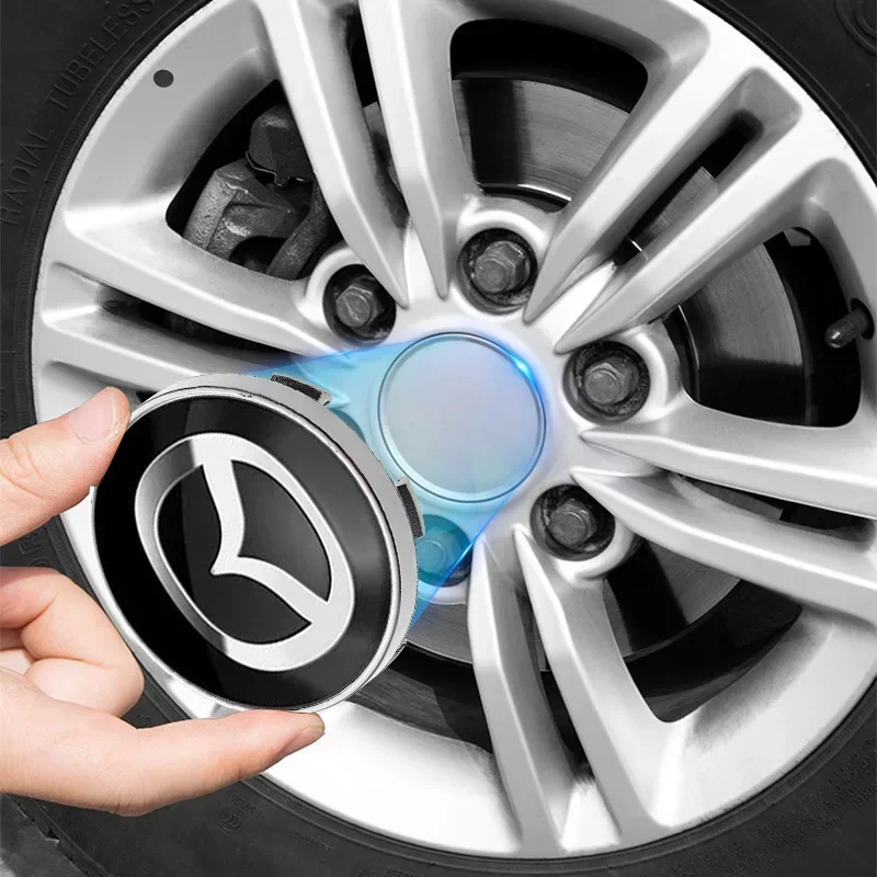 4pcs 60mm Car Wheel Center Hub Cap Rim Cover Emblem Stickers For Mazda 2 3 4 5  ATENZA Axela 5 6 323 626 RX8 CX6 CX5 CX4 MX3 MX5