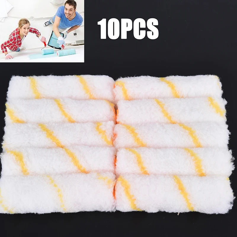10pcs 4 inch Roller brush Craft Paint Foam Rollers Decorative Corner Roller Sponge Tool Sets