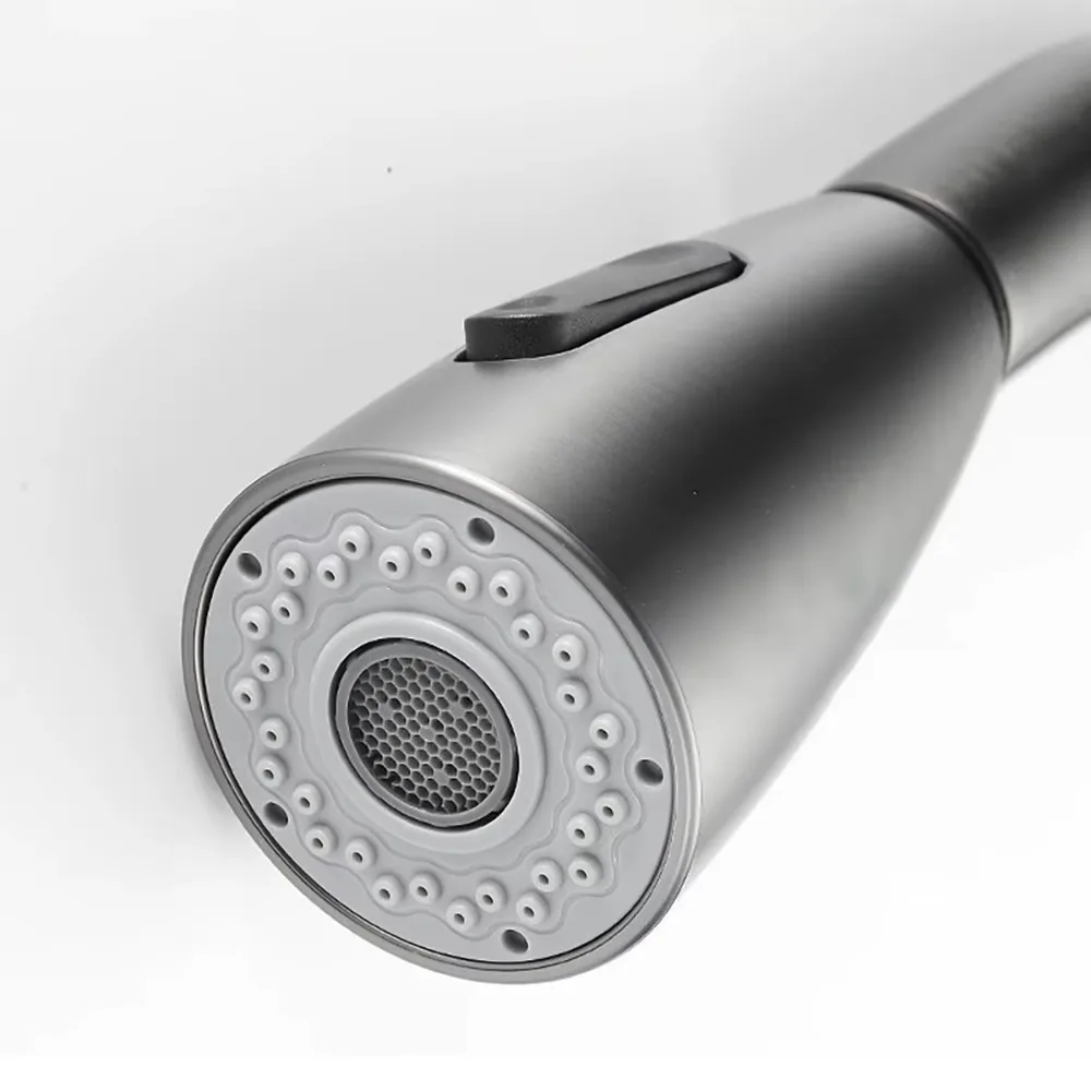 

Выдвижные кухонные смесители из нержавеющей стали, брызгозащищенный смеситель для кухонной мойки 360° ° Вращающиеся краны для горячей и холодной воды с двойным выходом воды