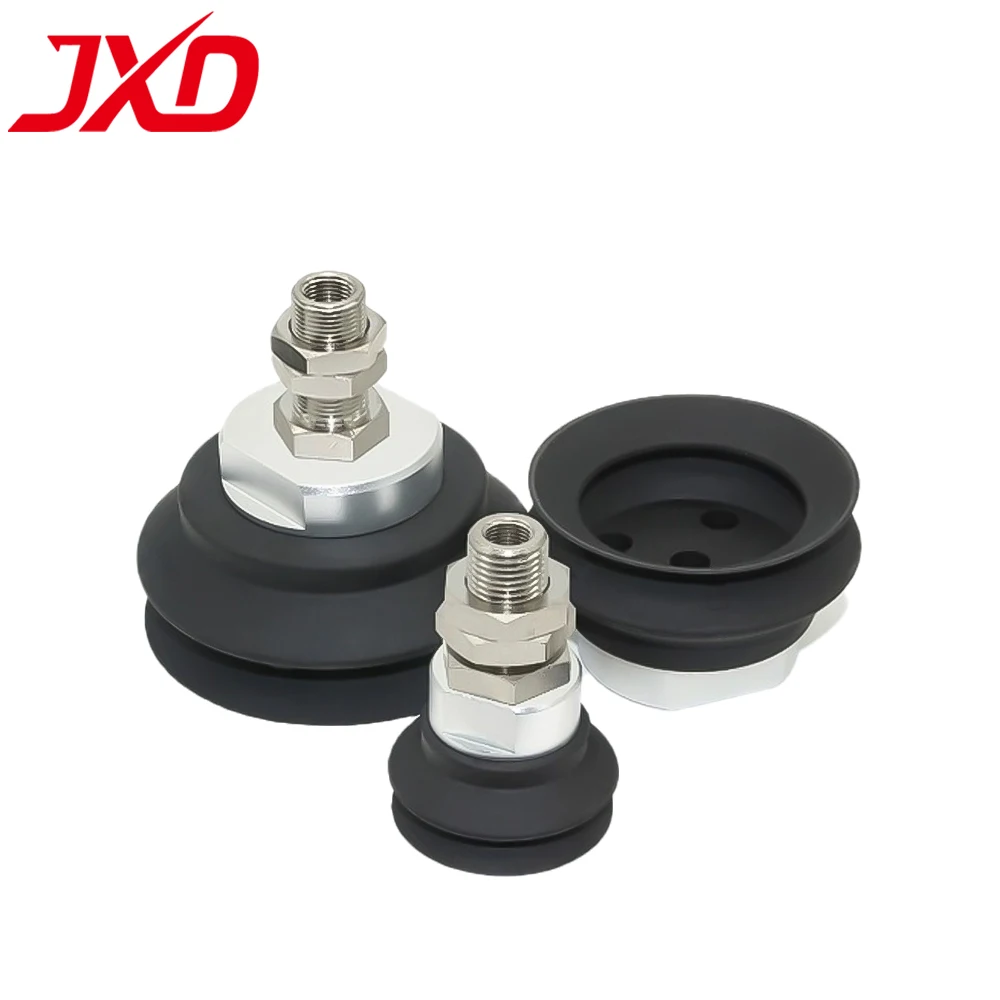 10PCS ZPT Series Industrial Suction Cup ZPT40/50/80/100/125 HB Heavy Duty Rubber Silicone Vacuum Pad with Ribs M14 M16 Thread