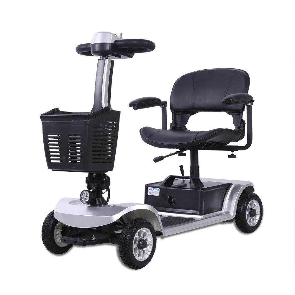 Electric Medical Mobility Scooter 4 Wheel Foldable Convenient The Elderly And The Disabledr Outdoors Electric Scooter