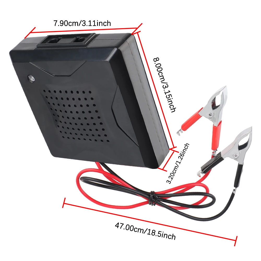 Single Port Inverter 180W Power Adapter DC 12V To AC 220V Converter Outlet Socket Single Port EU US Plug Charger Car Accessories