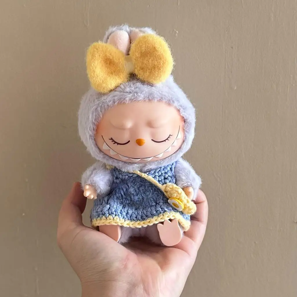 For 17cm Liila Lucky cat for Labubu baby macaron cute clothes Match Hoodies Dolls Accessories Cute Decoration Little Clothes