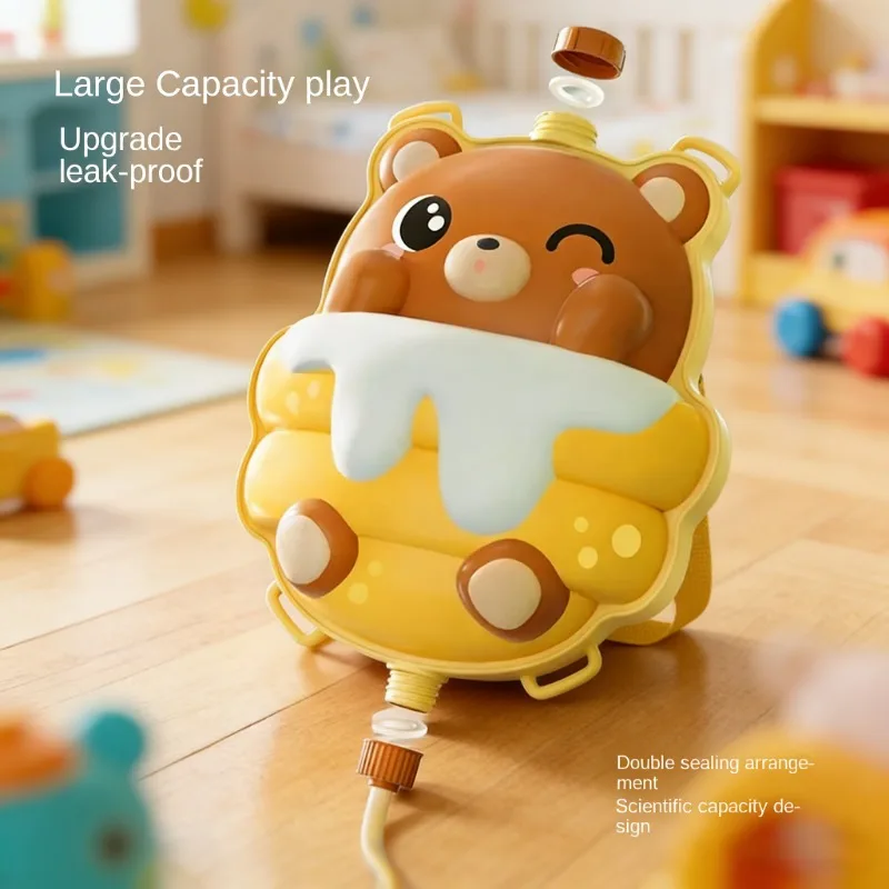 Mochila de praia de verão tipo puxar watergun super grande capacidade brinquedos aquáticos infantis bonito divertido presente ao ar livre para meninos e meninas