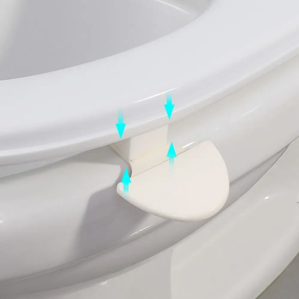 Seat Ring Flapper Plastic Toilet Seat Lifter Handle Portable White Seat Cover Lid Handle Anti-dirty Toilet Lifting Device Home