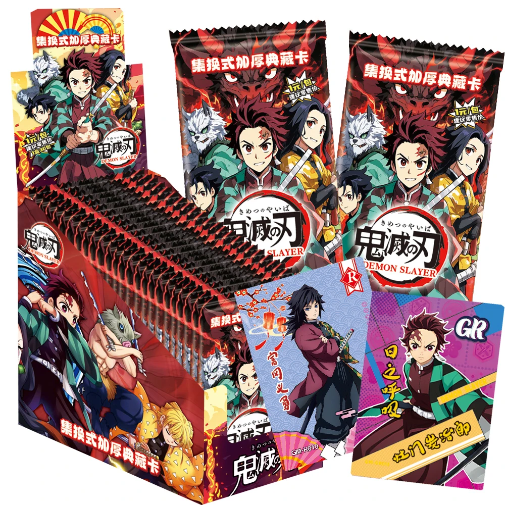 

Demon Slayer Anime Character Collection Cards Fans Exquisite Hobbies SSR SP UR Thickened Trading Cards Unique Fun Table Toy Gift