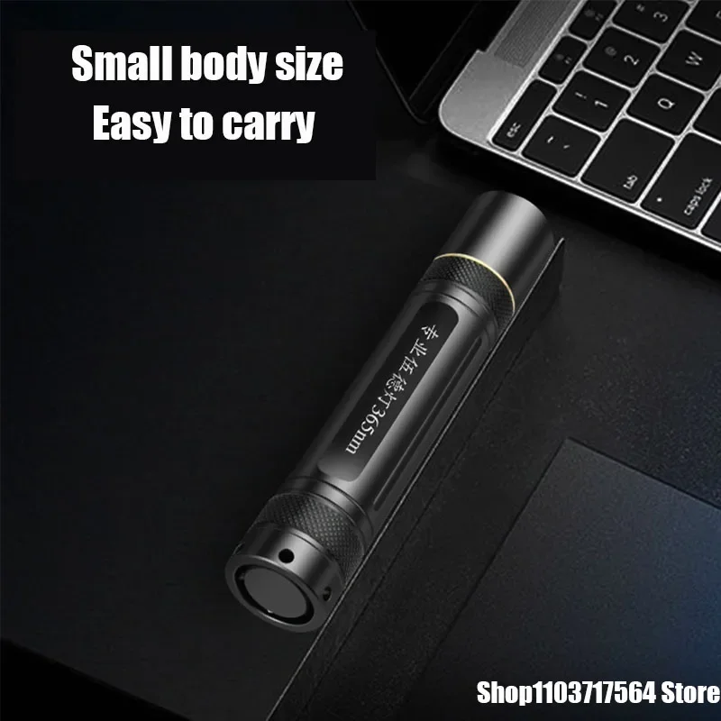 365nm UV Mini Flashlight USB Rechargeable Lamp Torch Black Light Pet Moss Detector for Cat Dog Stains Bed Bug Moldy Food