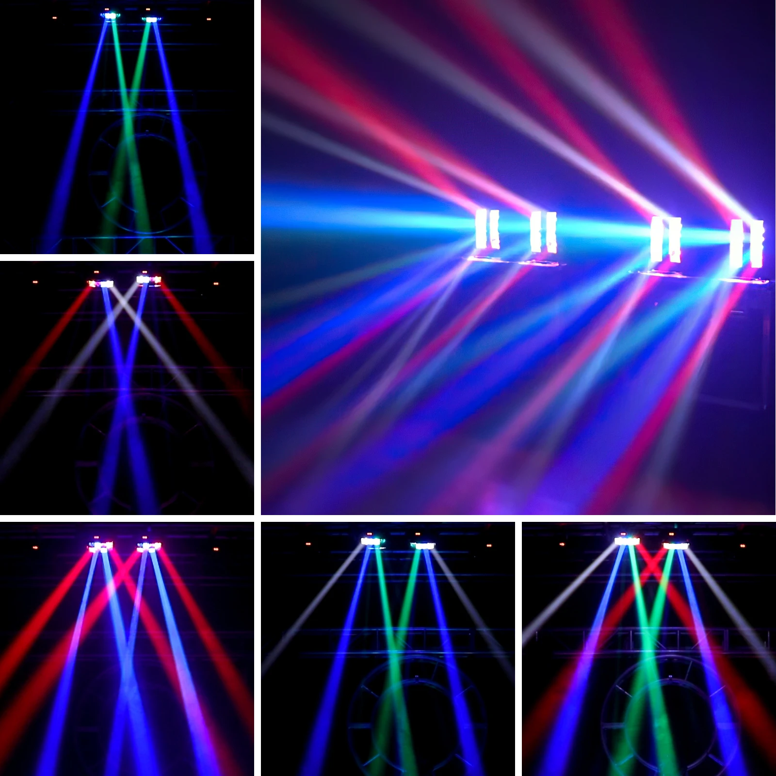 Datewink 80W Mini Spider Moving Head Lights RGBW LEDs Beam Stage Lighting Effect DMX512 For DJ Disco Party Show Wedding Karaoke
