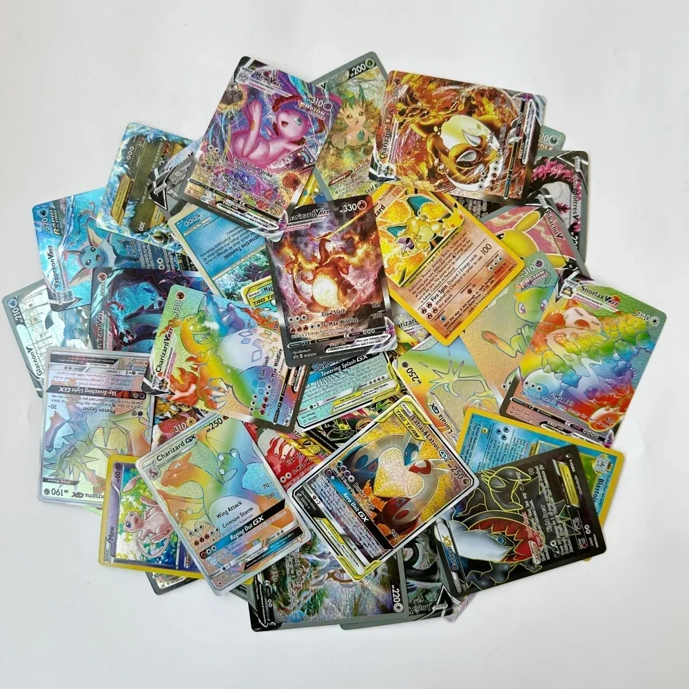 2024  Flash The Best Pokemon Cards Proxy Glory Pack Vmax Vstar GX Mega Ultra Rare Rainbow Arceus DIY Charizard Kids Shiny Gift