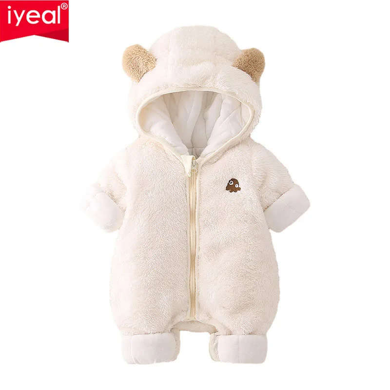 

IYEAL Newborn Baby Soft Plus Velvet Thicker Warm Romper Jumpsuits for Girl Boy Clothes Winter Clothing Overalls