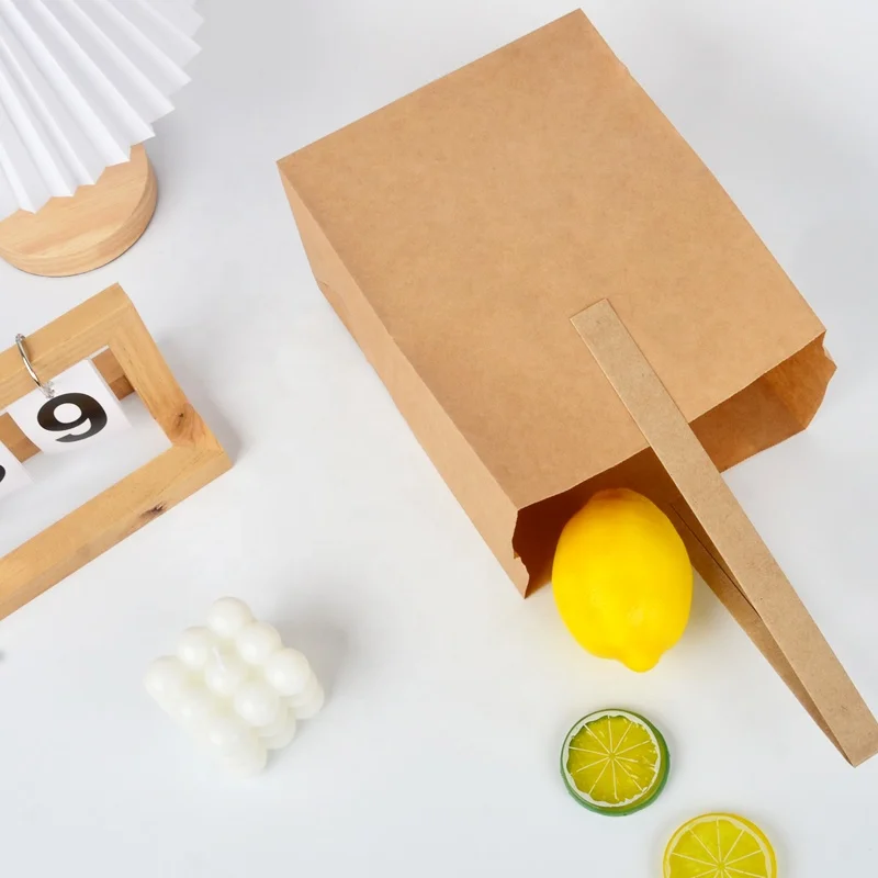 2025 تصميم جديد للمبيعات المباشرة من المصنع حقيبة حماية الفاكهة بمقبض واحد كيس ورق كرافت بني