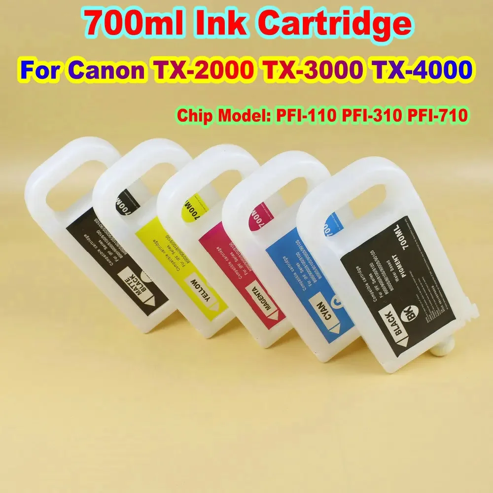 

PFI-110 PFI-310 PFI-710 Ink Cartridge For Canon TX-2000 TX-3000 TX-4000 Printer Refill Ink Cartridge Without Chip Image PROGRAF