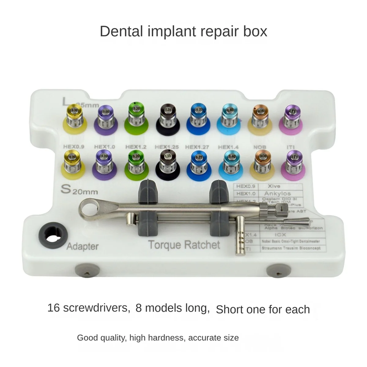 Le nouveau Kit d'implant dentaire, outil de tournevis à clé dynamométrique prothétique, clé dynamométrique manuelle, fixation/élimination du restauration des implants