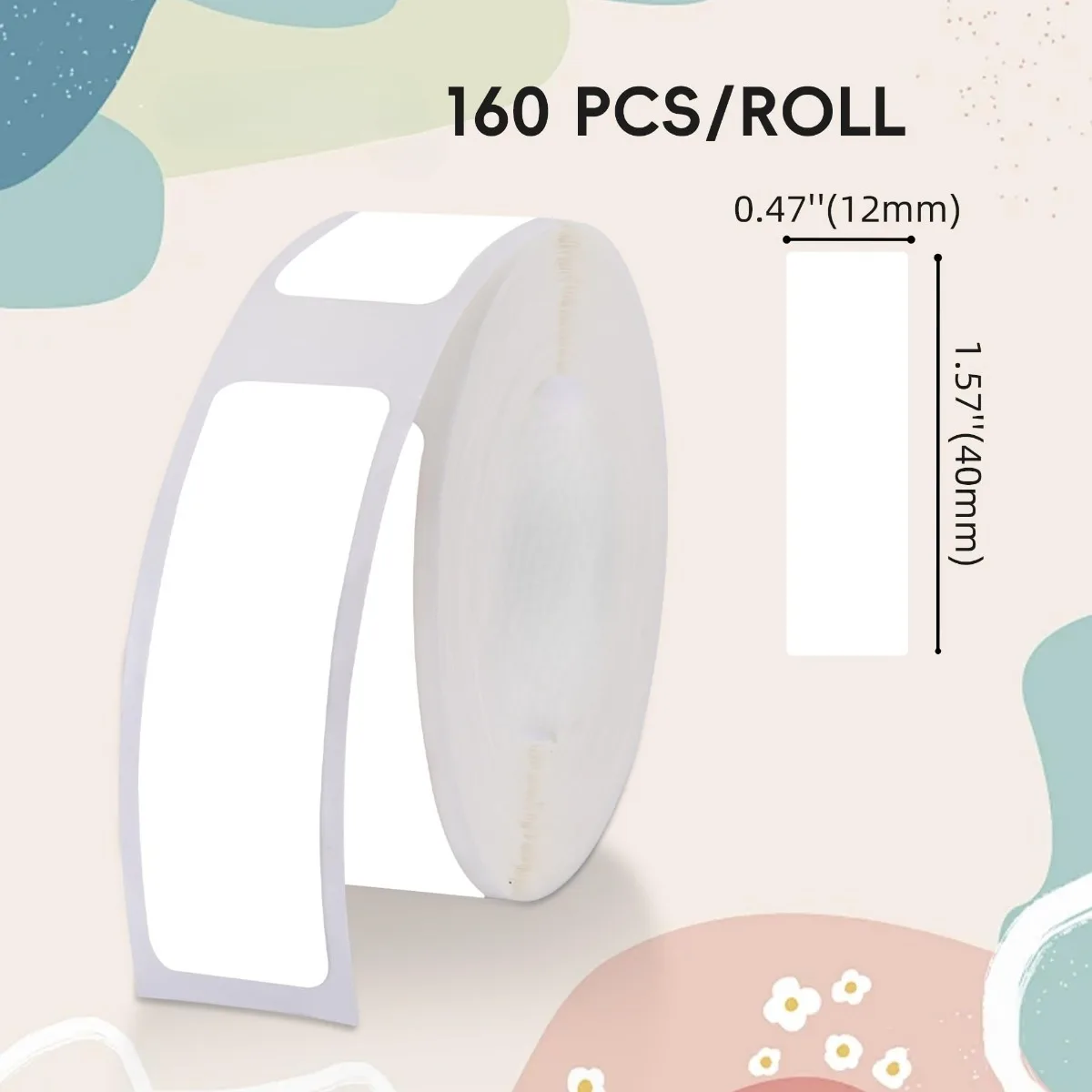 Label Sticker 12*40/15*30mm Label Tape Thermal Printer Paper 160pcs/roll Compatible D30 Marklife P12P11 Labeller For Home Office