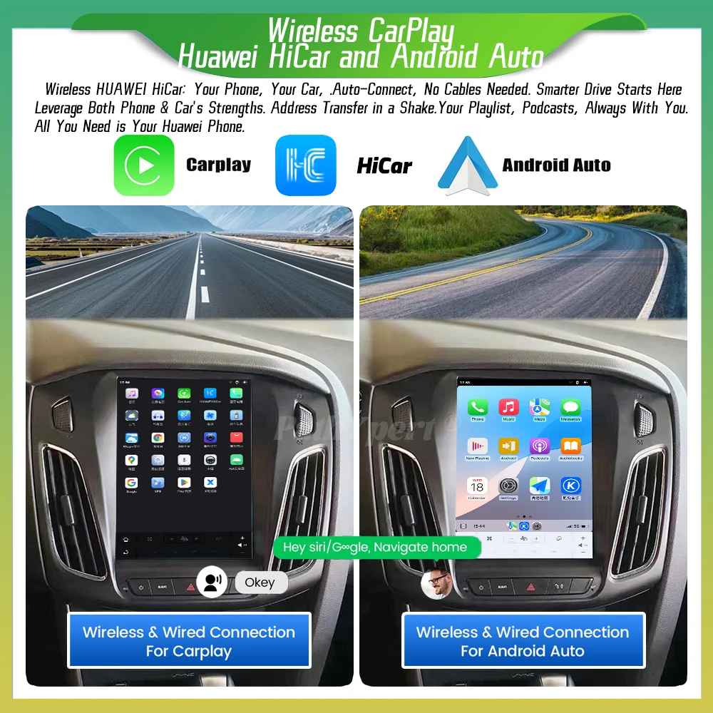 4K HD Touch Screen Android 13 For Ford Focus 3 Mk 3 2013-2017 Qualcomm 6125 Multimedia Video Player Car Radio Carplay GPS BT DSP