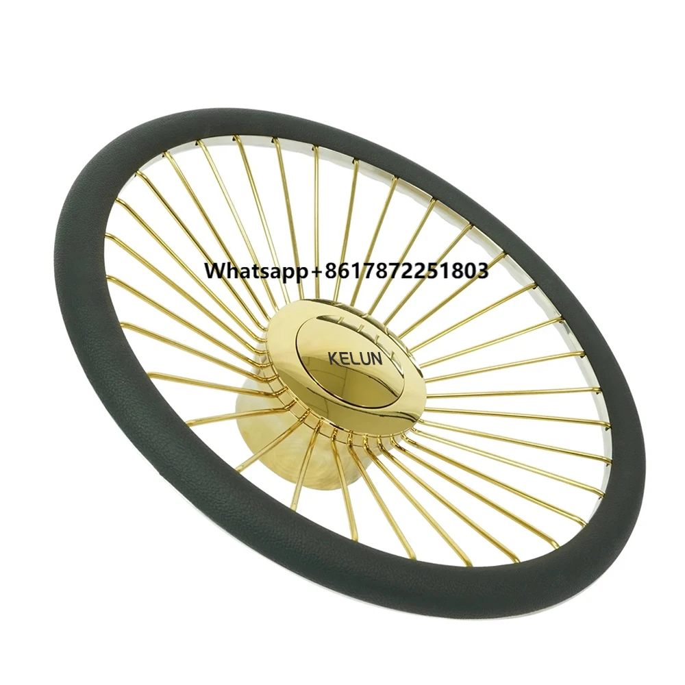 Steering Wheel Gold/chrome spoke rims