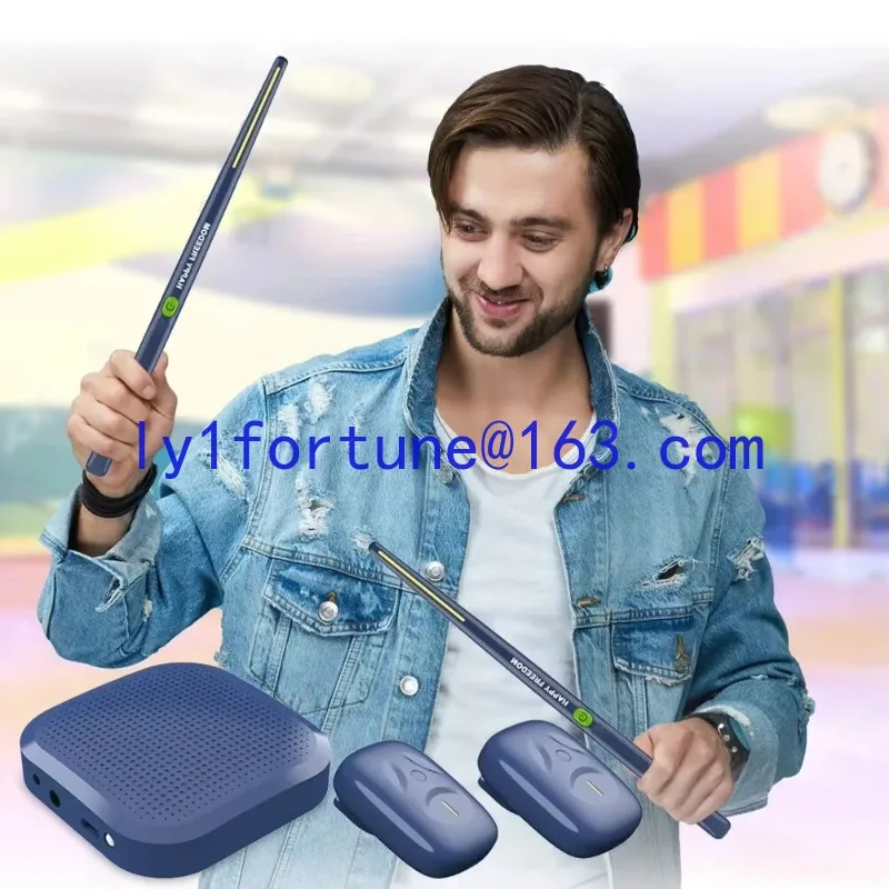 Stunt and Pocket Drum 2 + Somatosensory Digital Electronic Virtual Air Drum Stick with Drum Console for Beginners