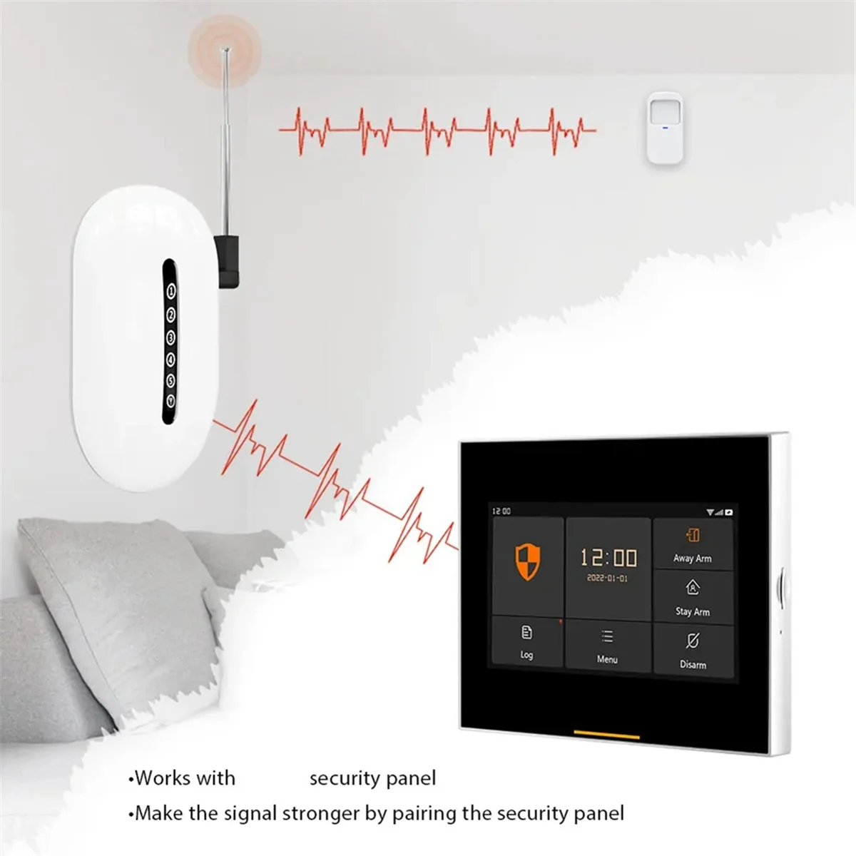 Wifi Signaal Repeater Draadloze Extender 433Mhz Lange Afstand Booster Barrièrevrij Door Muren Voor Huisalarmbeveiliging