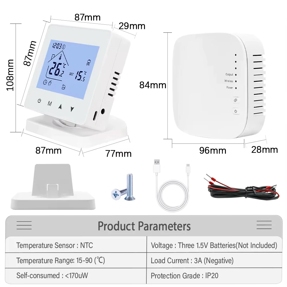 Smart RF Wireless Room Thermostat For Gas Boiler Heating Touch Screen Temperature Controller Home Programmable WiFi Thermostat